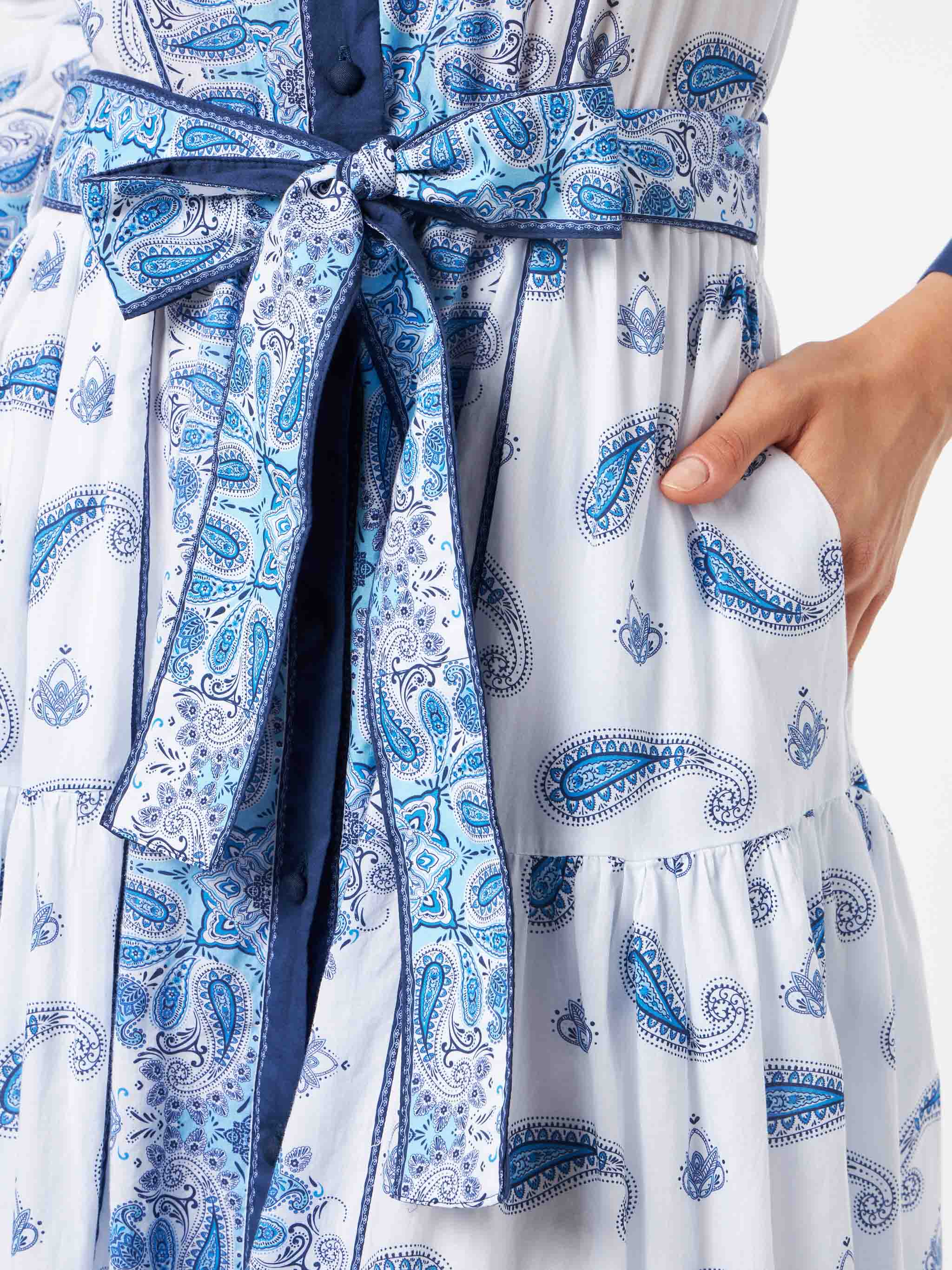 Blue Paisley Jensen Cotton Dress