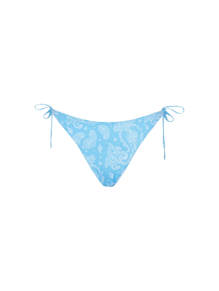 Light Blue Virgo Paisley Print Classic Swim Briefs Bottom