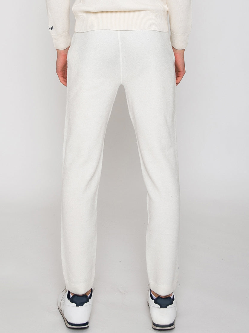 Track Knitted Sweatpants With Pockets White Pant