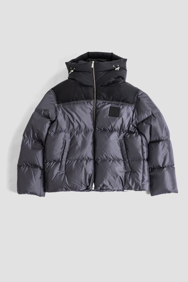 Off-White Nylon with down padding down jacket in gray