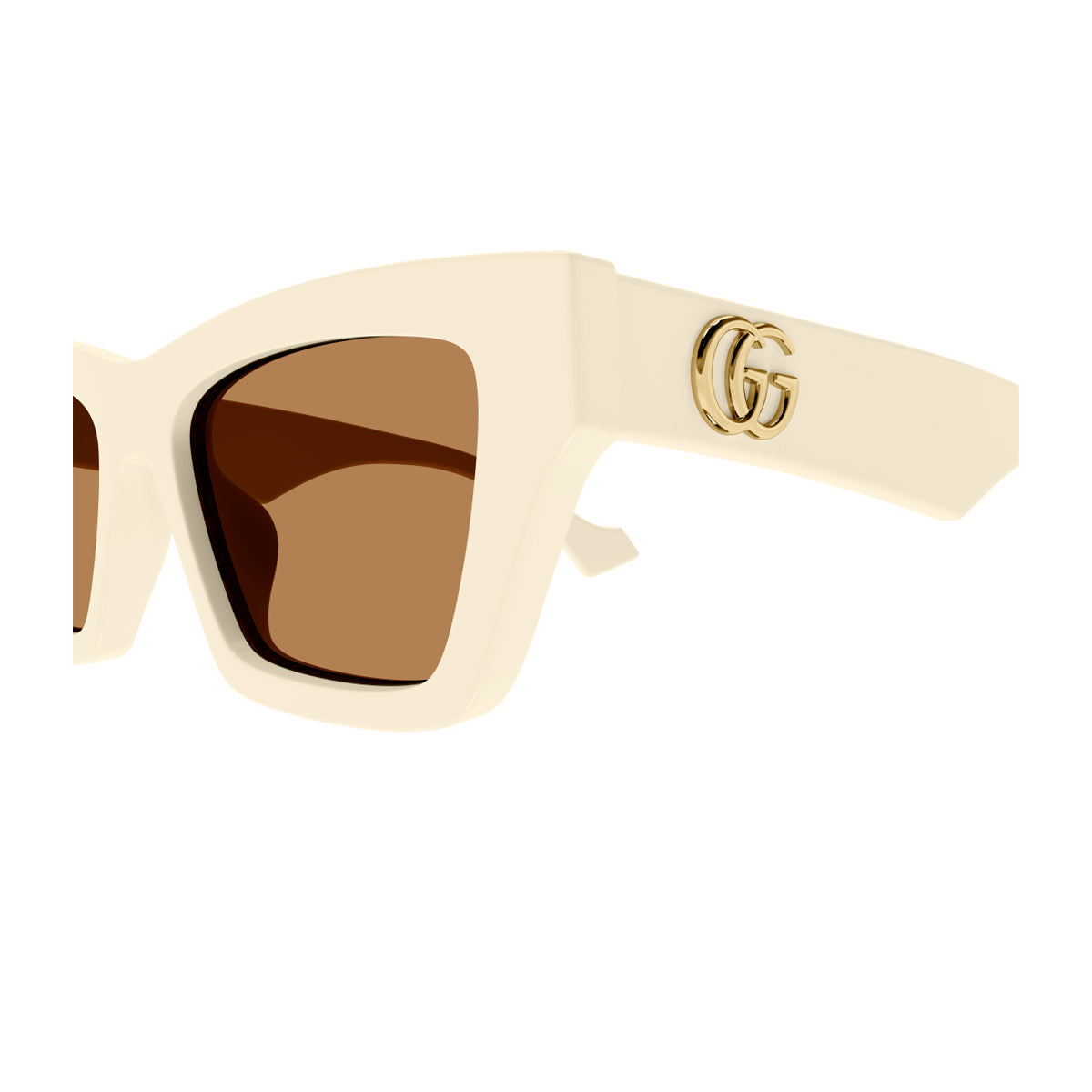 Gucci GG1753S Linea Emblem 003 Ivory Brown Avorio Recycled Acetate Occhiali Da Sole