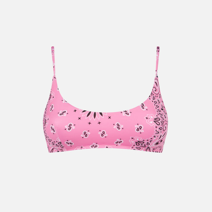 Judy Pink Bandana Bralette Bikini Top