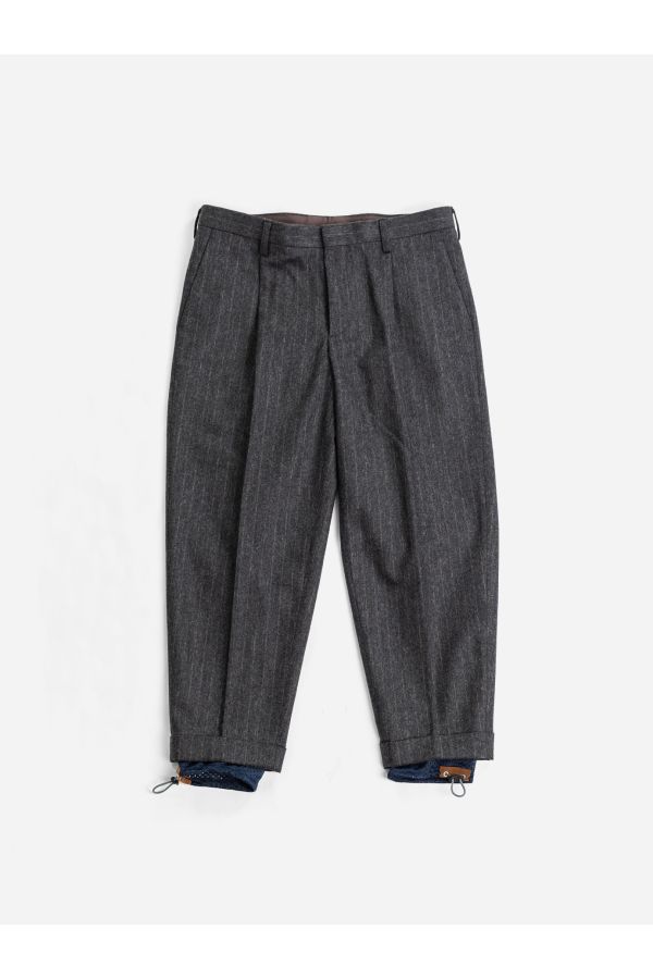 Kolor Wool with indigo denim panels trousers in gray