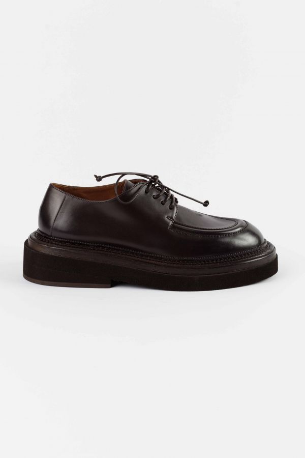 Marsell Full-grain leather derby flat in brown
