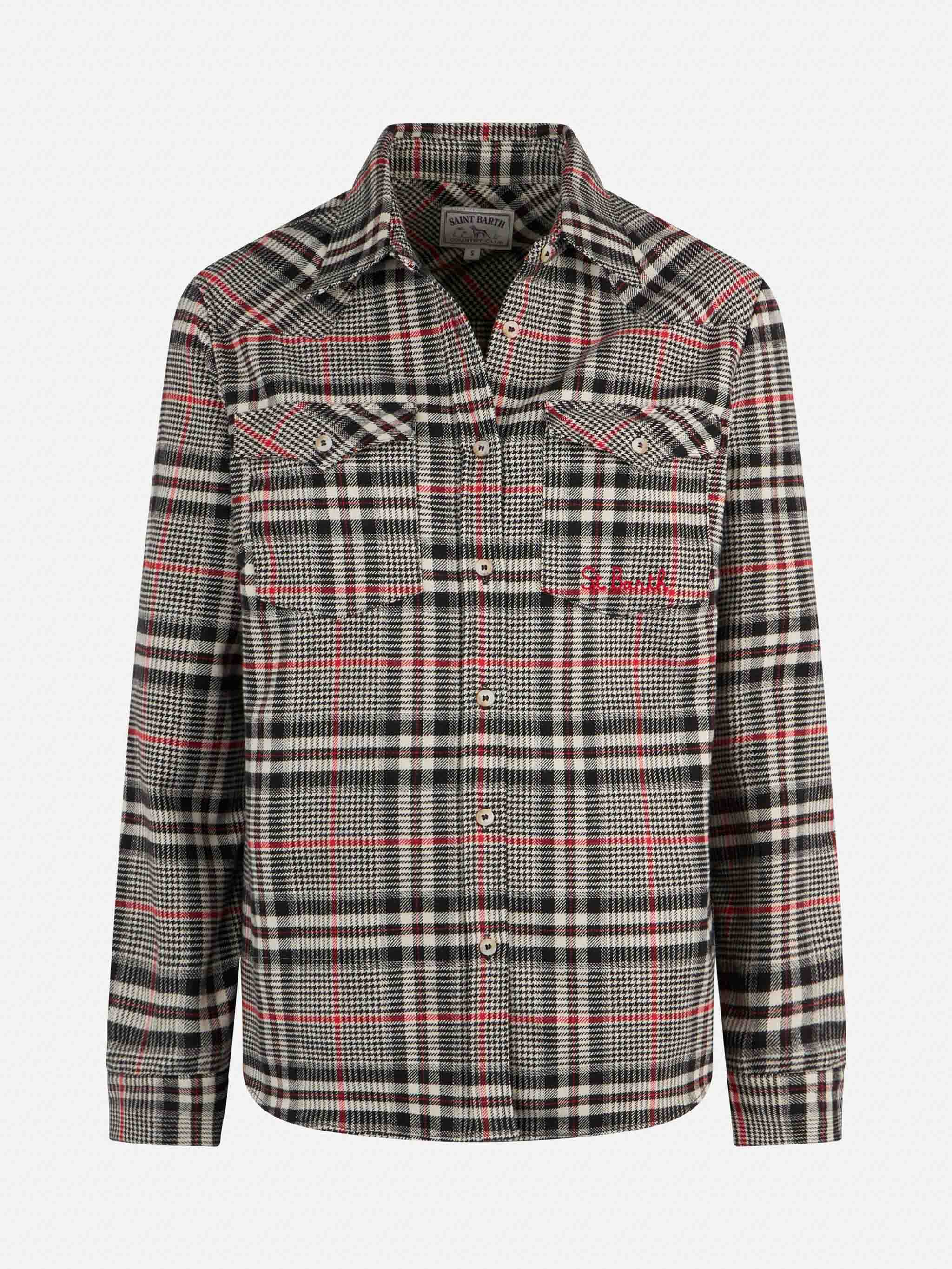 Deer Prince Of Wales Overshirt Black Shirt