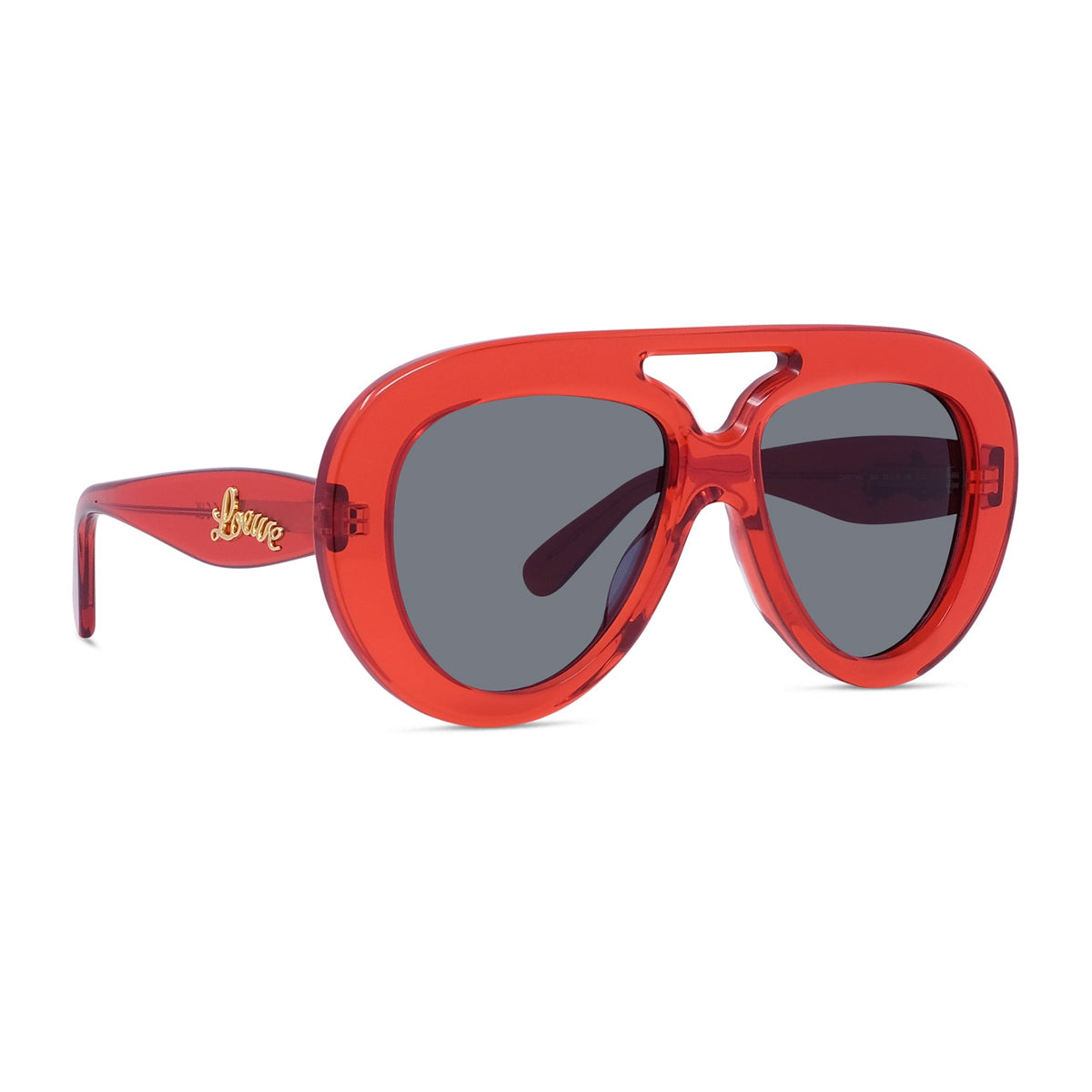 Loewe LW40144U Curvy 66A Rosso Lucido Acetate Occhiali Da Sole