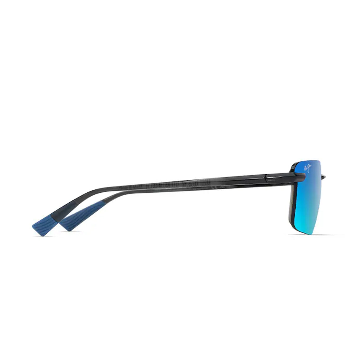 Maui Jim LAULIMA blue hawaii shiny Nero Propionate Occhiali Sole