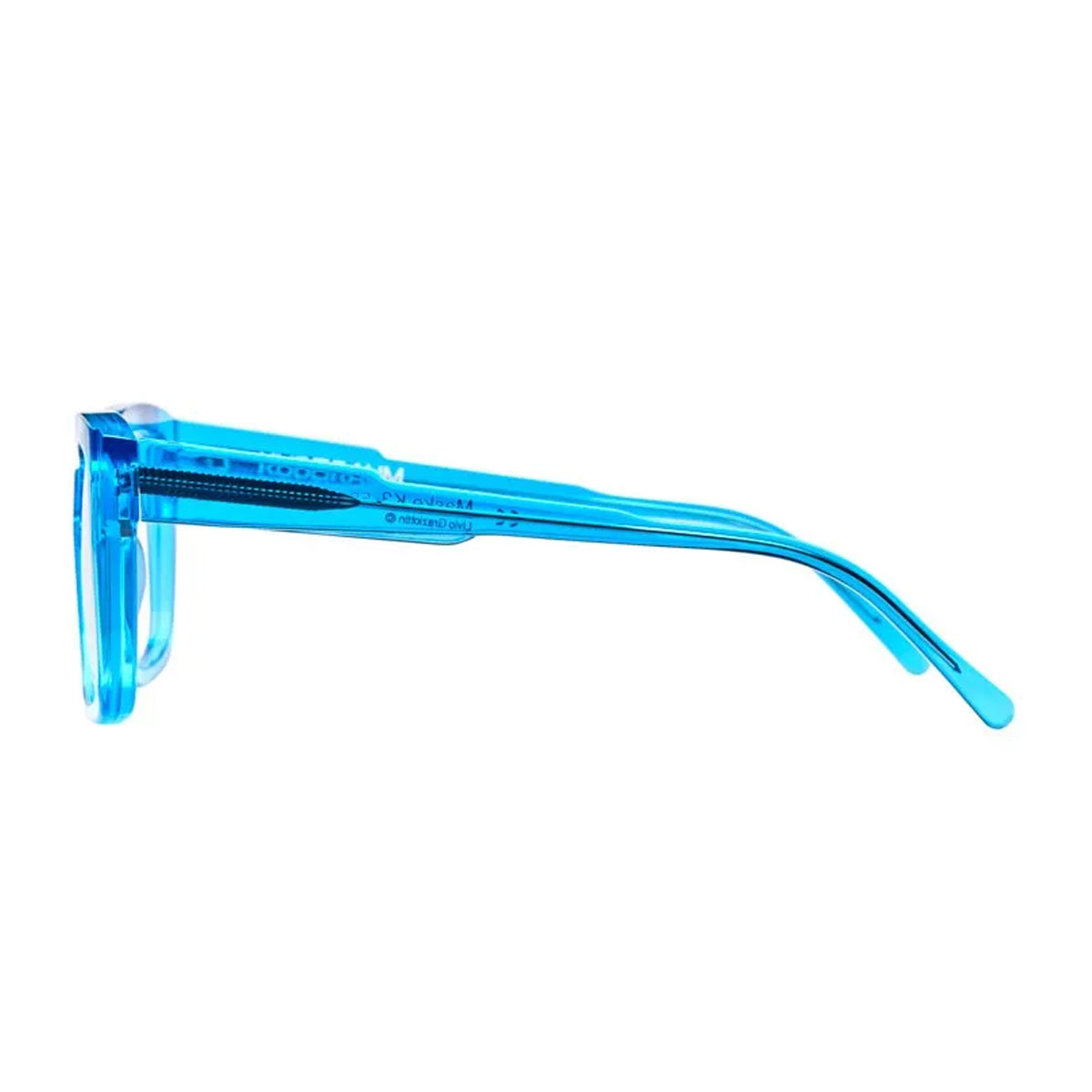 Kuboraum Maske K3 EB Electric Blue Turchese Acetato Mazzucchelli Occhiali Da Vista