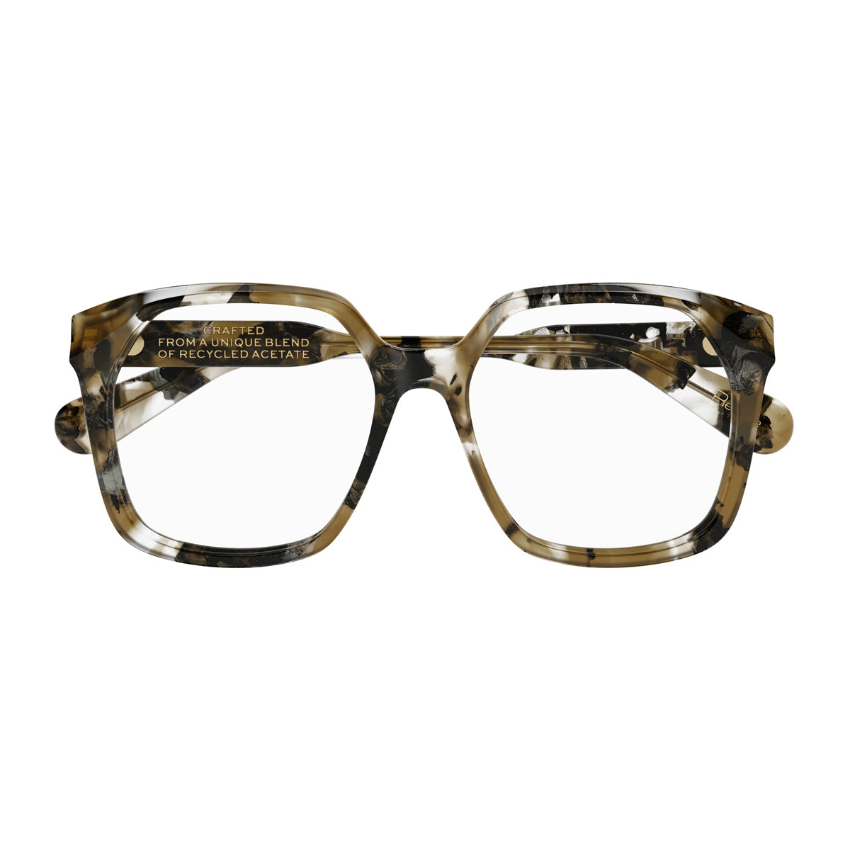 Chloé CH0263O Linea Gayia 004 Brown Transparent Multicolore Recycled Acetate Occhiali Da Vista