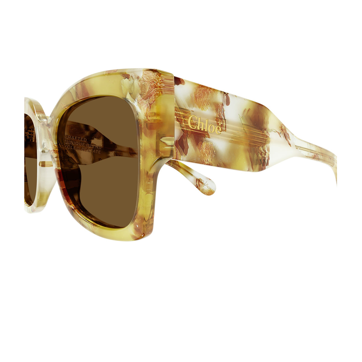 Chloé CH0252S Linea Gayia 003 Bronze Brown Multicolore Recycled Acetate Occhiali Da Sole