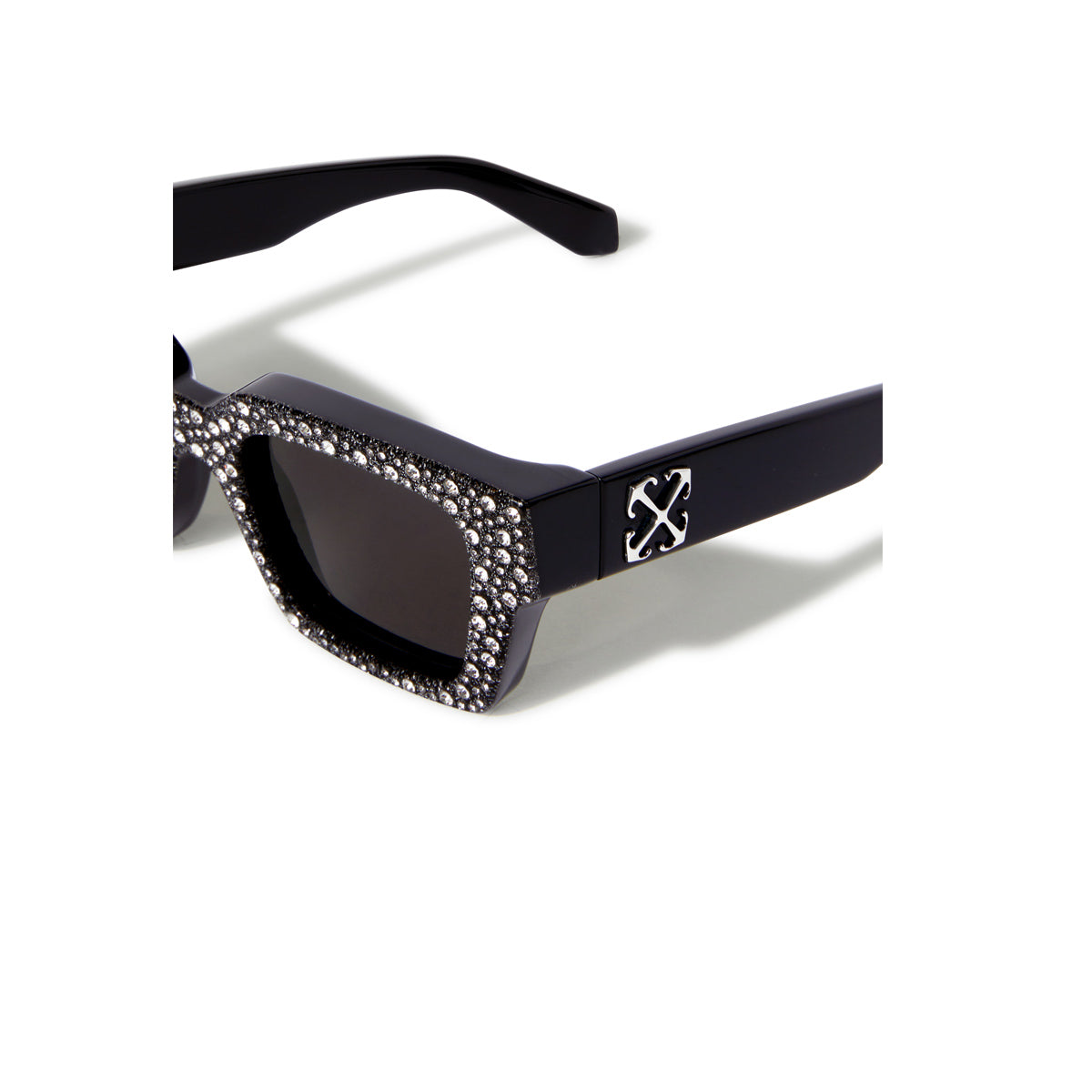 Off White OERI126 VIRGIL L 7207 Silver Dark Grey Nero Acetate Occhiali Da Sole