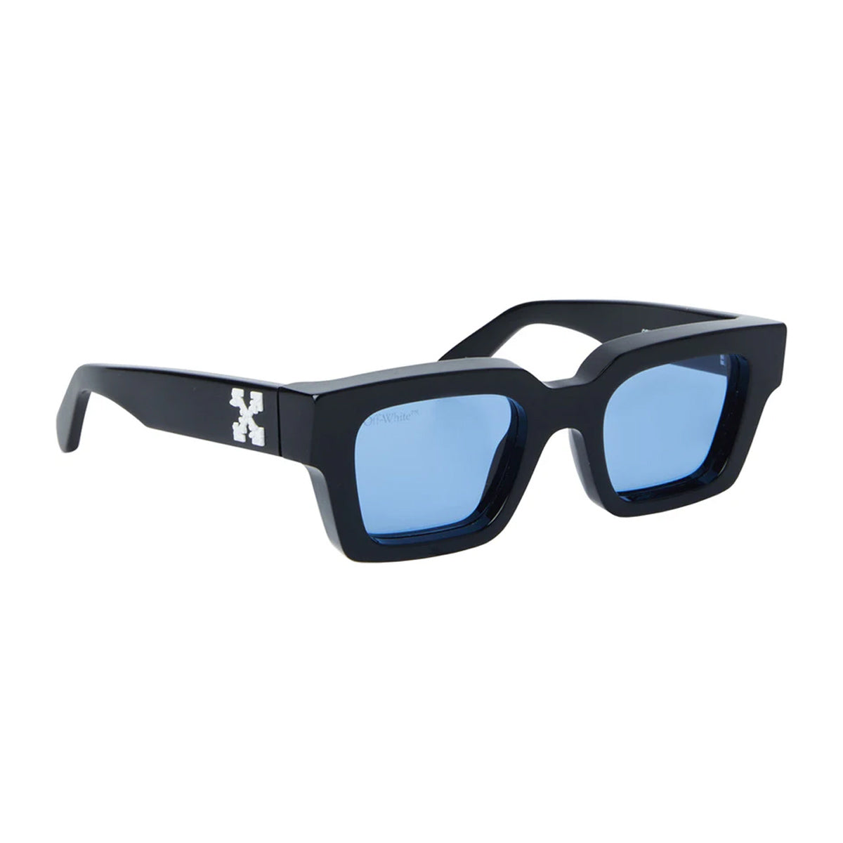 Off White OERI008 VIRGIL M 1045 Black Blue Nero Acetate Occhiali Da Sole