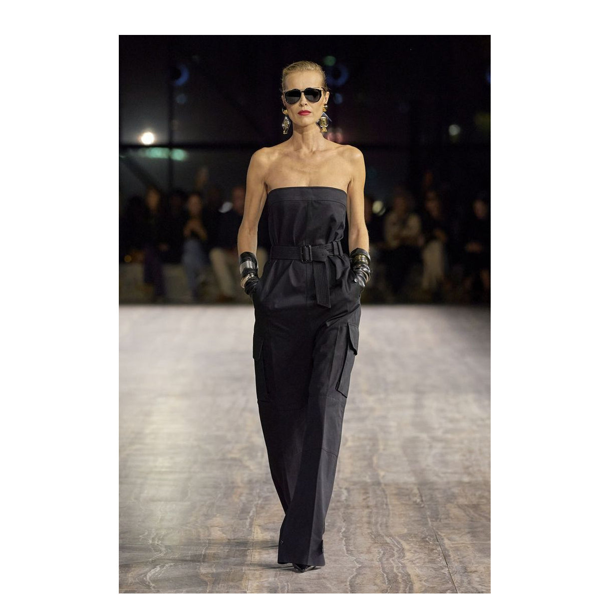 Saint Laurent SL M137 AMELIA Linea Monogram 001 Black Gold Nero Acetate/ Metal Occhiali Da Sole