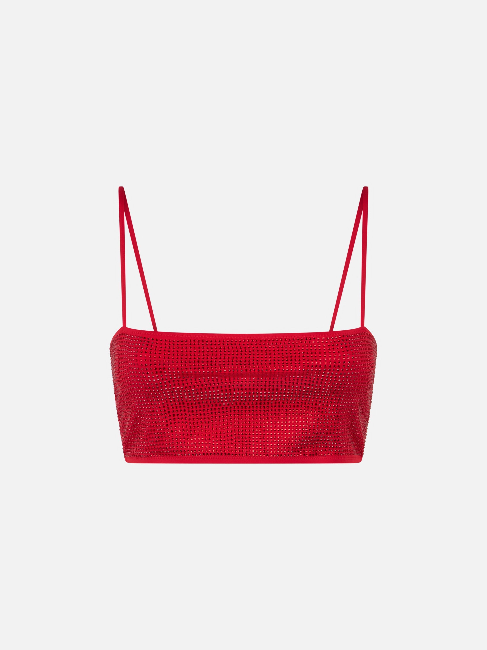 Bandeau Red Top Athena With Rhinestones __single__