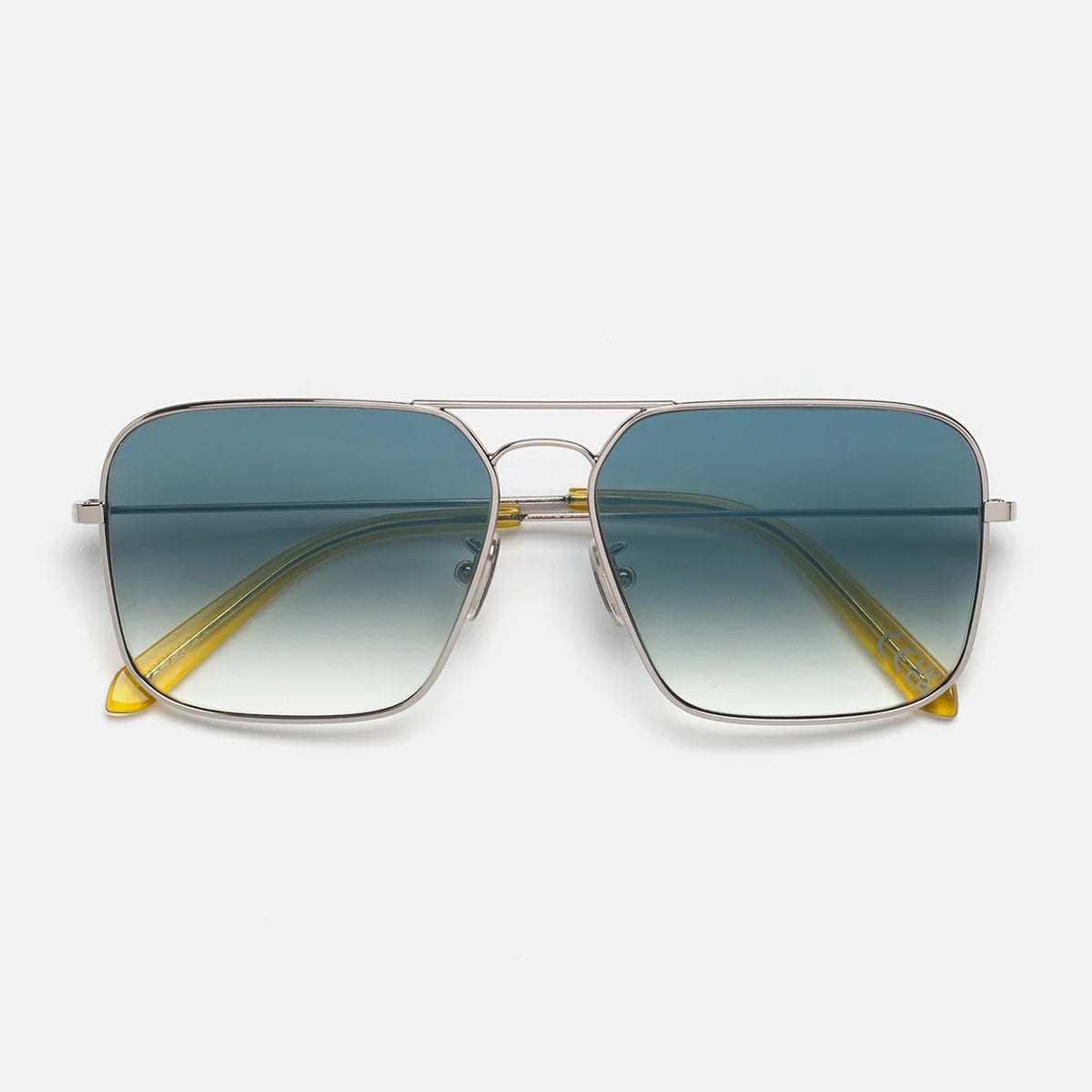 Retrosuperfuture IGGY 2.0 FADEISM AZURE Silver Blu Argento Metal Occhiali Da Sole