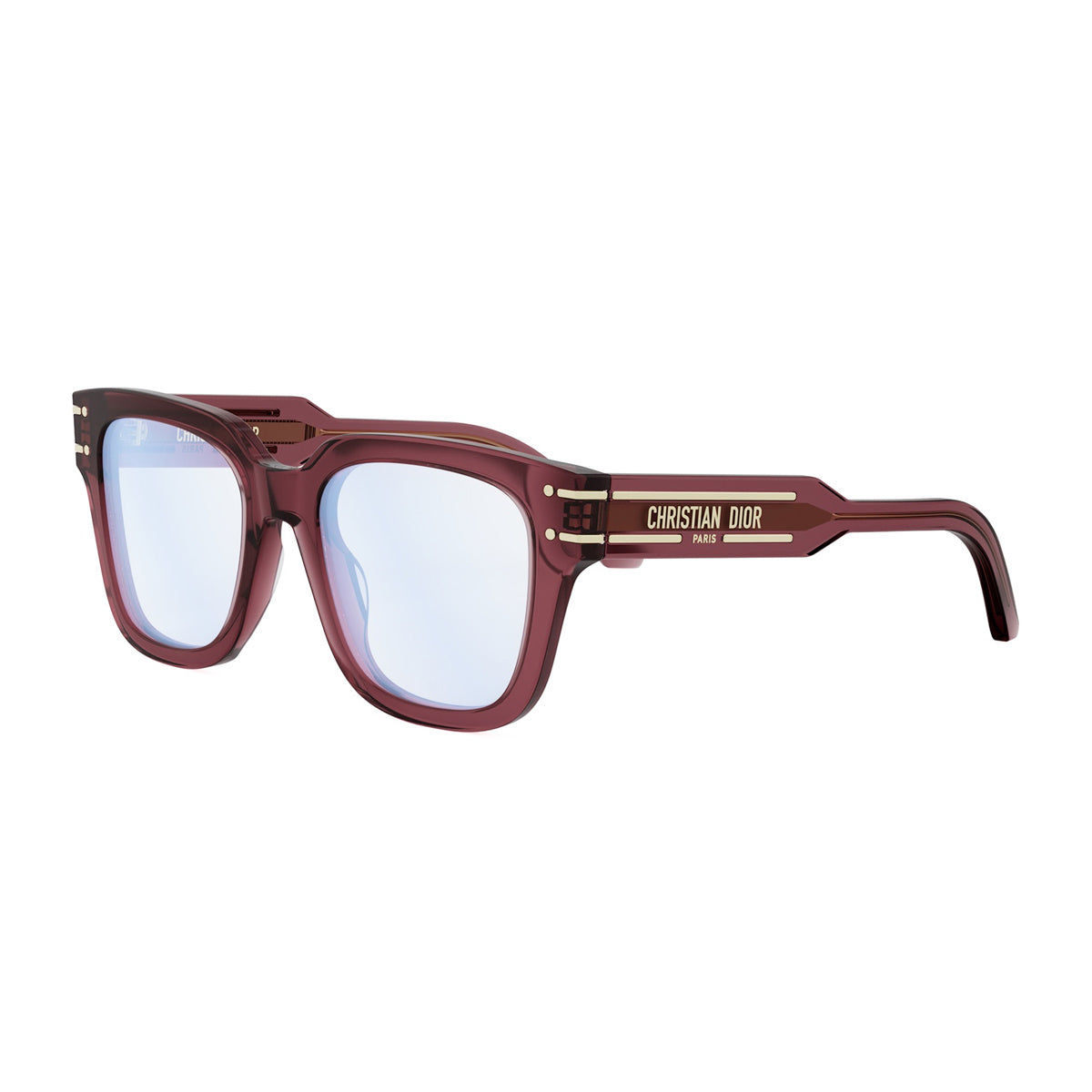 DiorSignatureO S5I 35BB Bordeaux Transparent Rosso Acetate Occhiali Da Vista