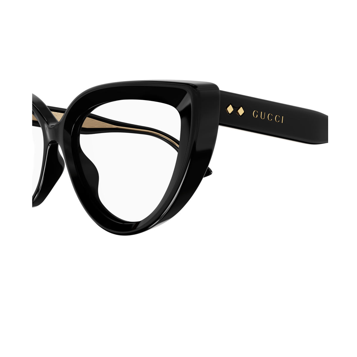 Gucci GG1530O Linea Rivets 001 Nero Acetate Occhiali Vista