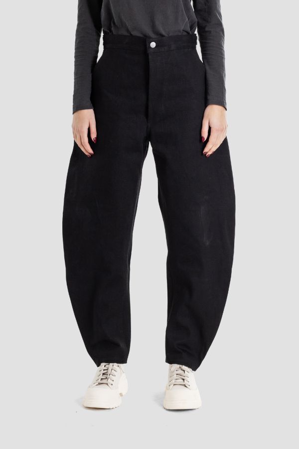 Tuki Cotton trousers in black