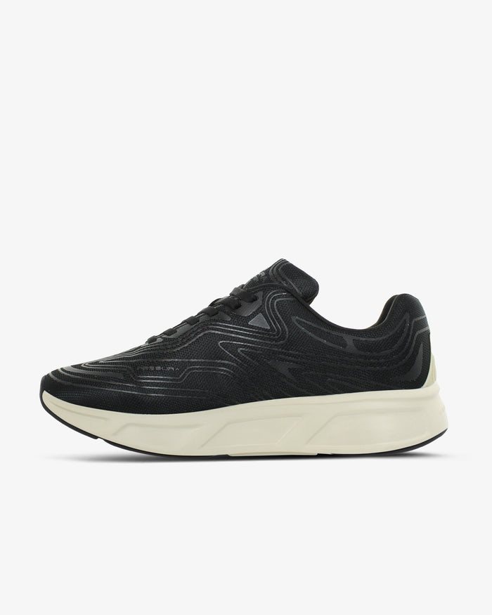 Walk #01 06 Black-black Running Sneakers