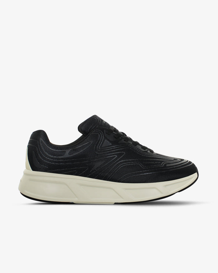 Walk #01 06 Black-black Running Sneakers