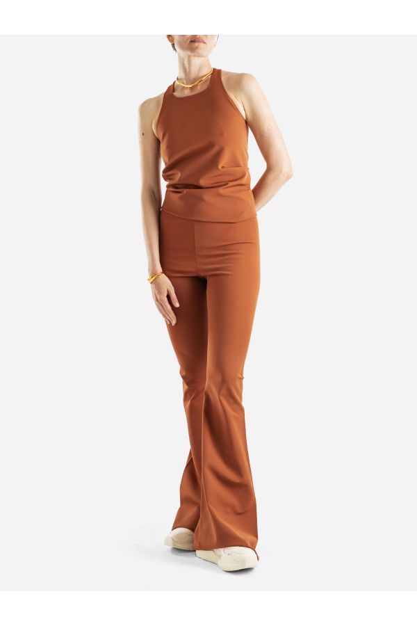 Rick Owens Stretch jersey knit trousers in bronze