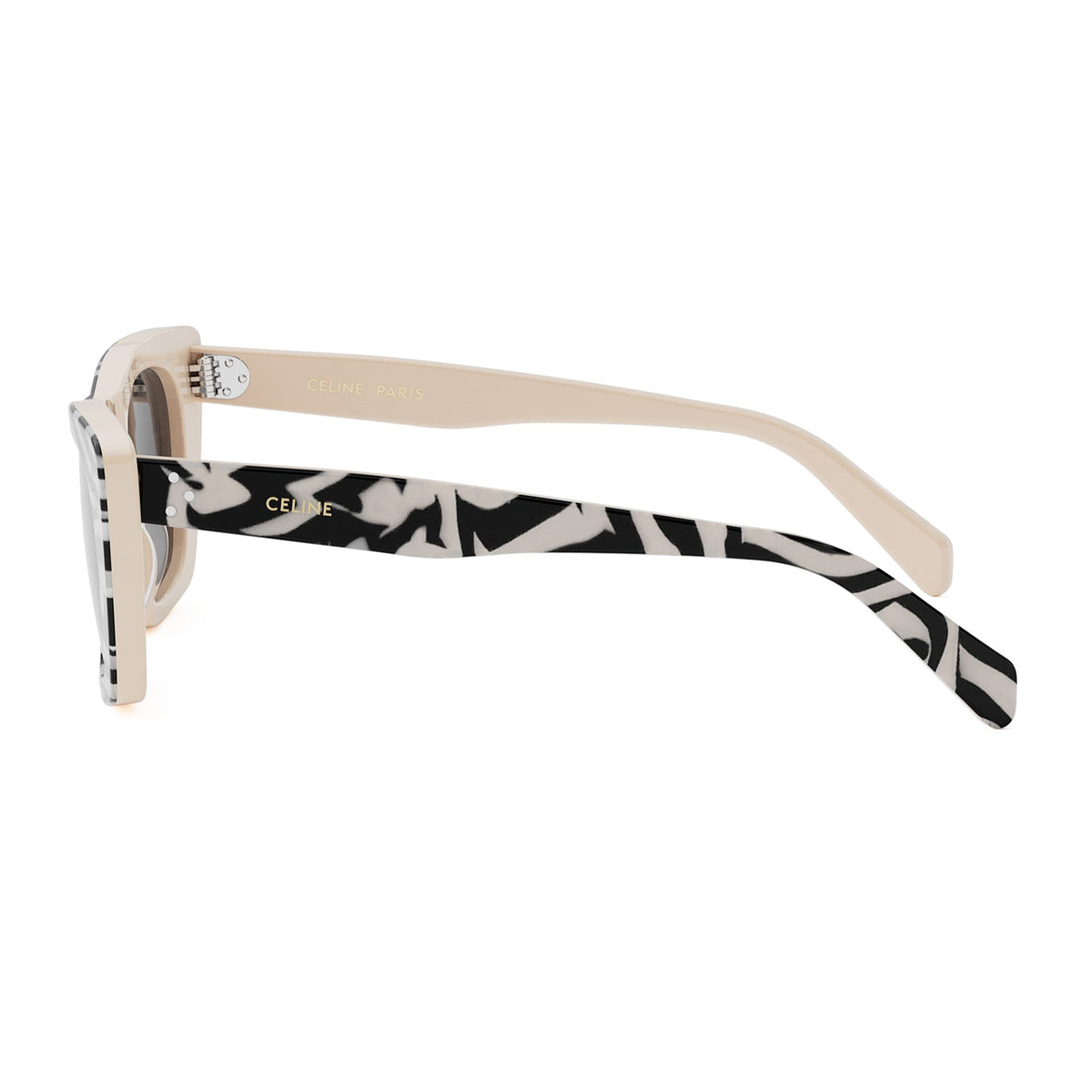 Celine CL40187I 3 Dots 99E Black and Ivory Nero Acetate Occhiali Da Sole