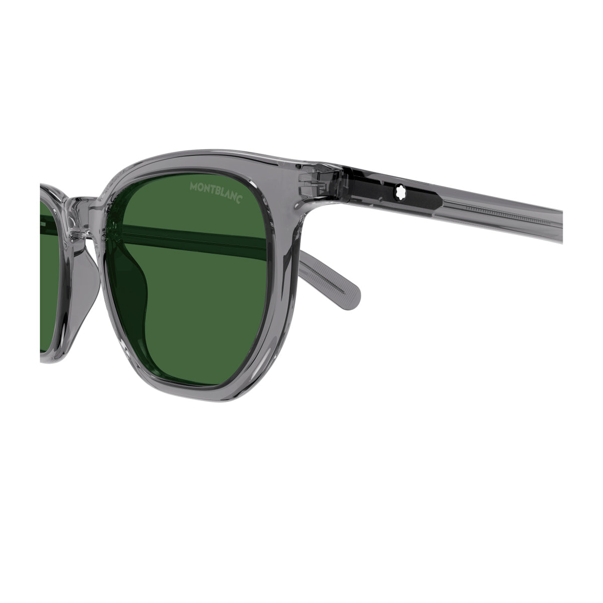 Montblanc MB0352S Linea Snowcap 003 Grey Green Grigio Injected Acetate Occhiali Da Sole