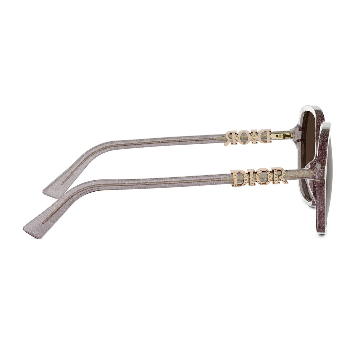 Dior DiorTreasure S1I 84f2 Viola Glitterato Trasparente Acetate Occhiali Da Sole
