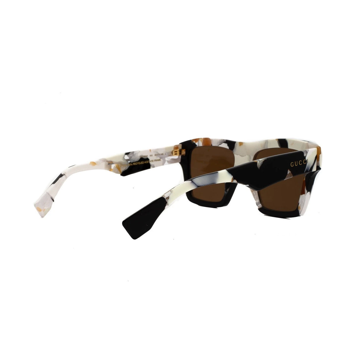 GG1623S Linea Lettering 002 Bianco Recycled Acetate Occhiali Sole