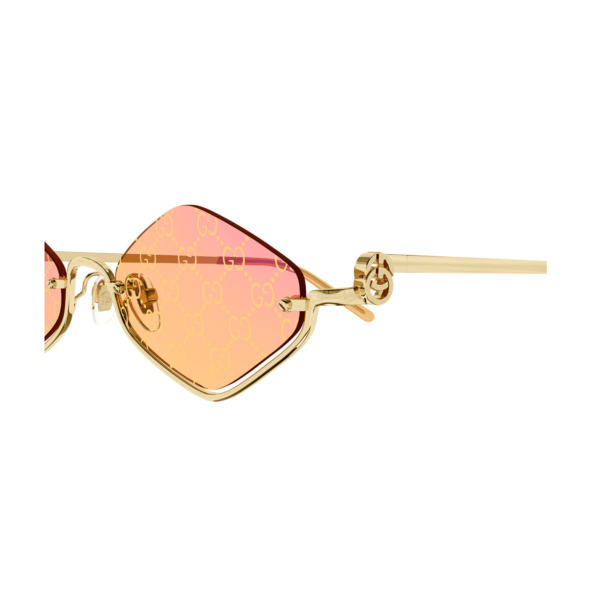GG1604S LINEA GG LOGO 004 gold yellow Oro Metal Occhiali Sole