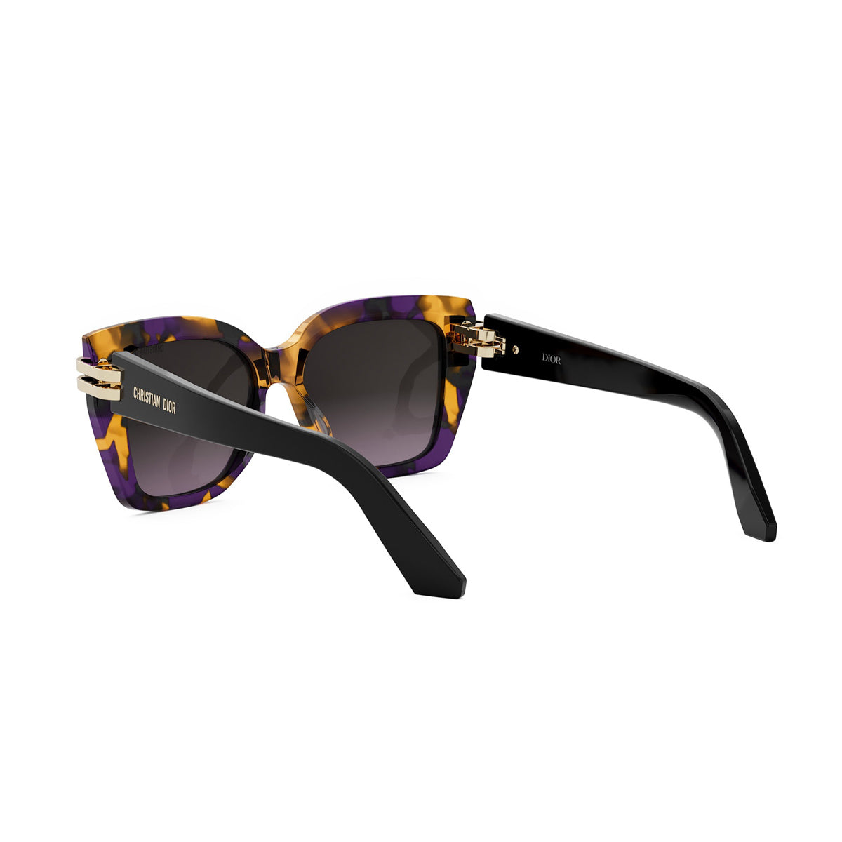 CDior S1I 24f2 Havana Giallo Viola Multicolore Acetate Occhiali Da Sole