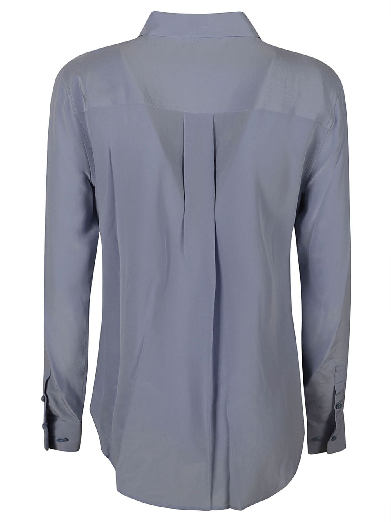 Q23E231 Blu Silk. made In China. Camicia