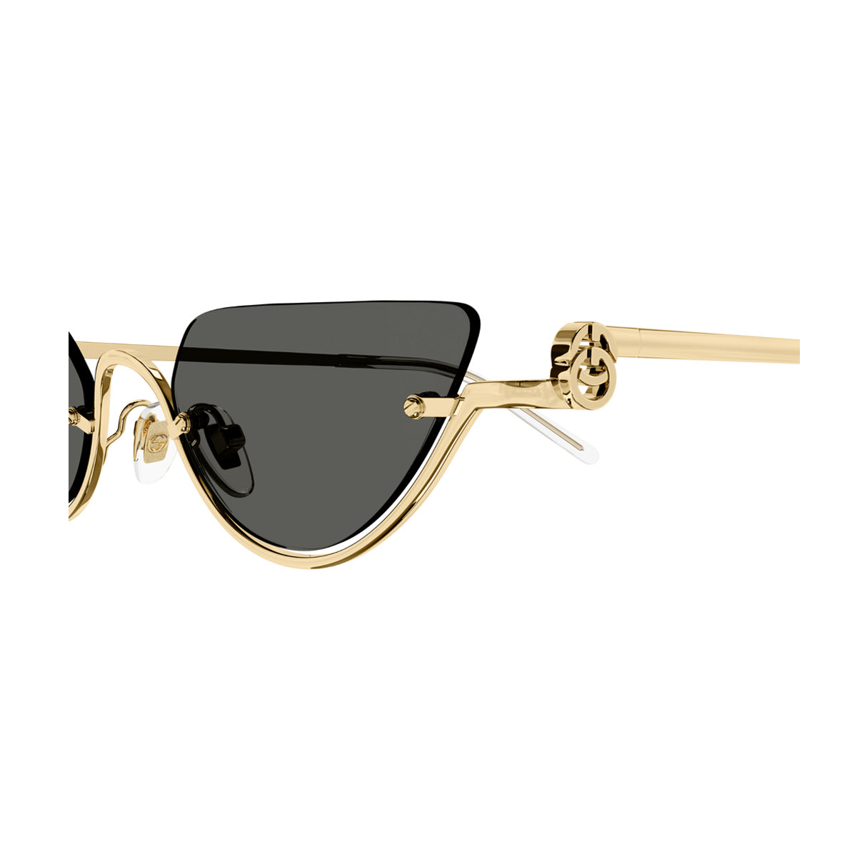 GG1603S LINEA GG LOGO 001 Gold Grey Oro Metal Occhiali Sole