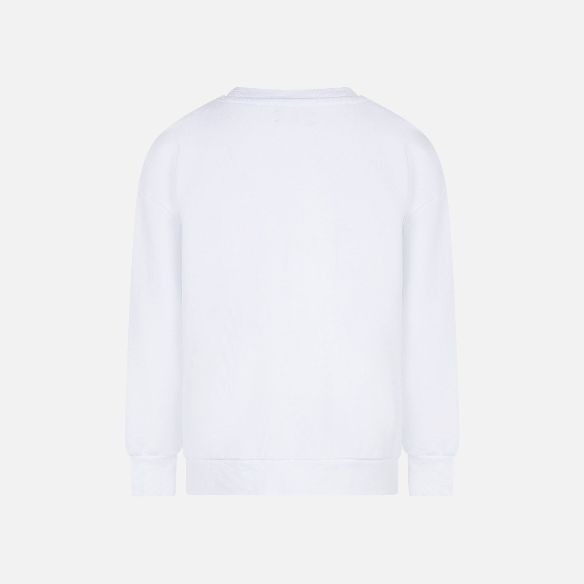 Girl Sweatshirt With Multicolor St. Barth Terry Patch White