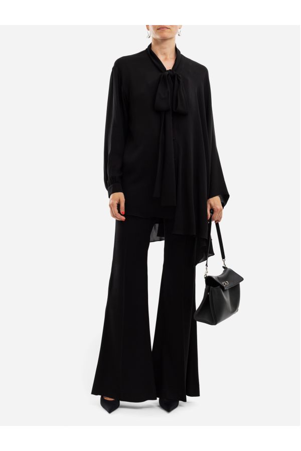 Balenciaga Silk georgette shirt in black