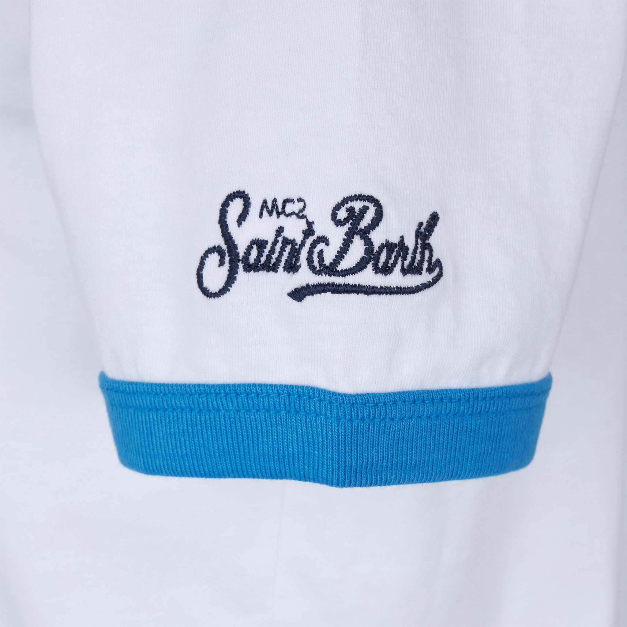 Boy Cotton T-Shirt With Shark Print White