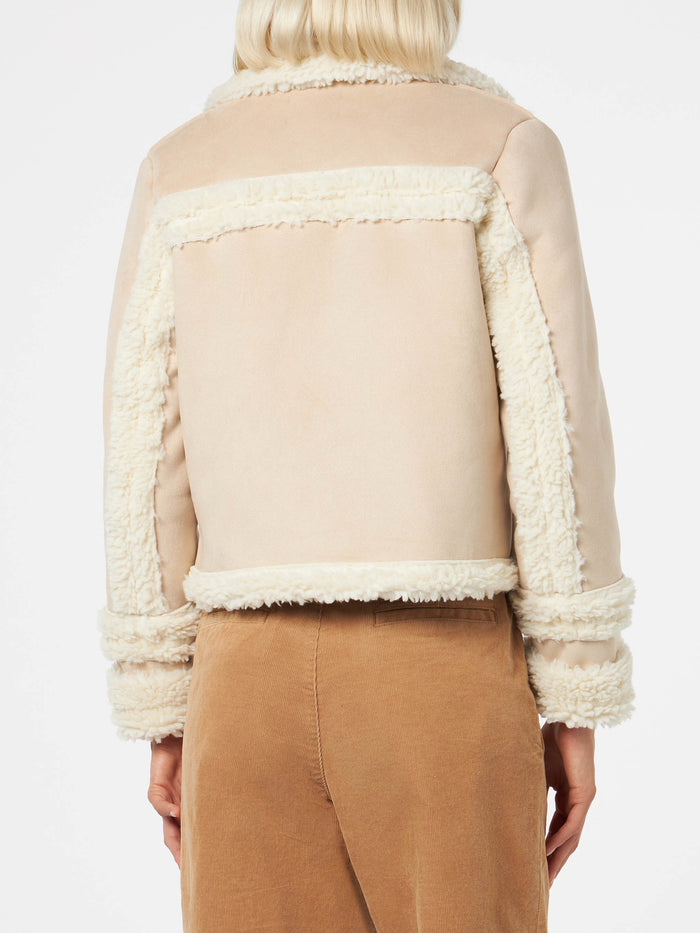 Hella Beige Shearling-Effect Jacket
