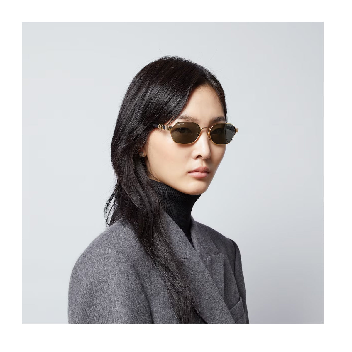Gucci GG1593S LINE GG LOGO 001 Oro Metal/acetate Occhiali Sole