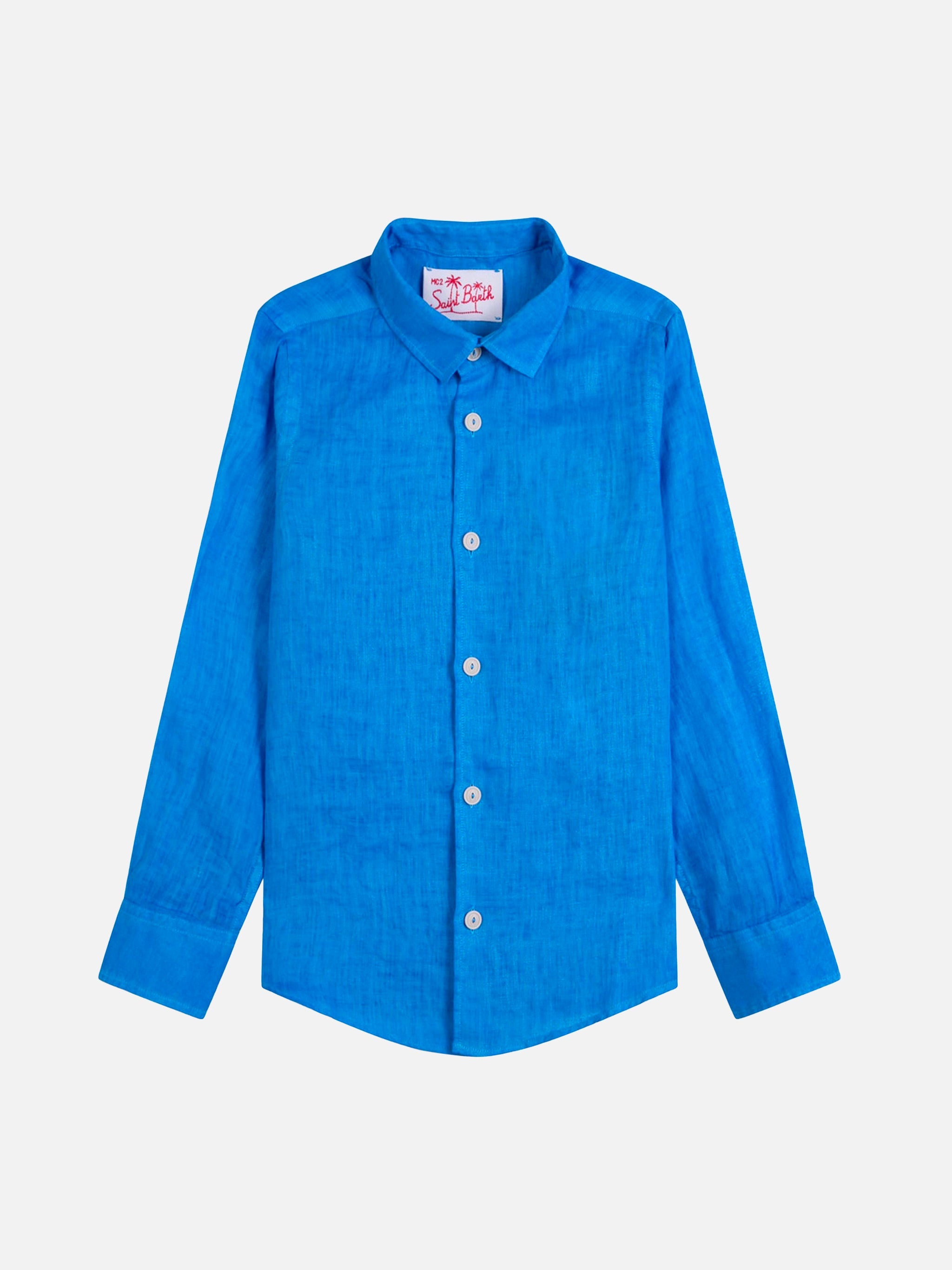 Bluette Boy Linen Shirt Blue