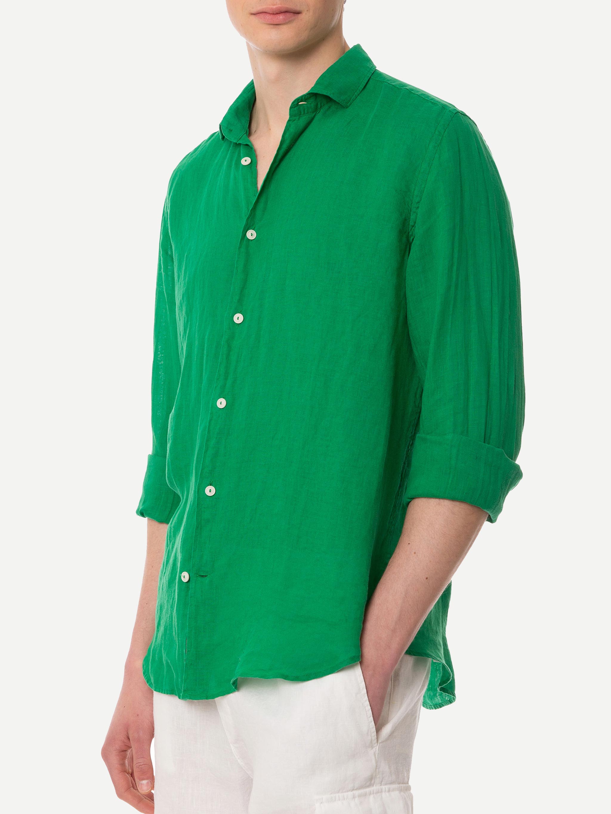 Pamplona Green Linen Shirt