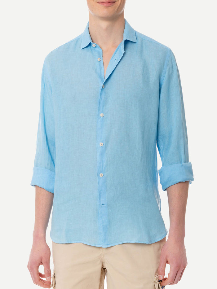 Pamplona Light Blue Linen Shirt