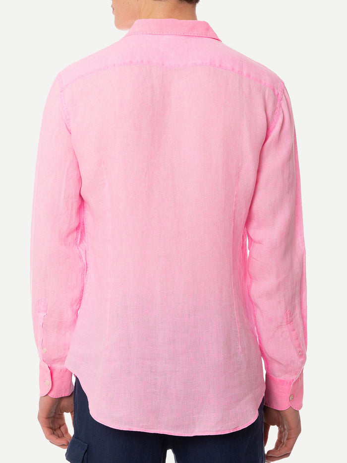 Man Water Fluo Pink Linen Pamplona Shirt