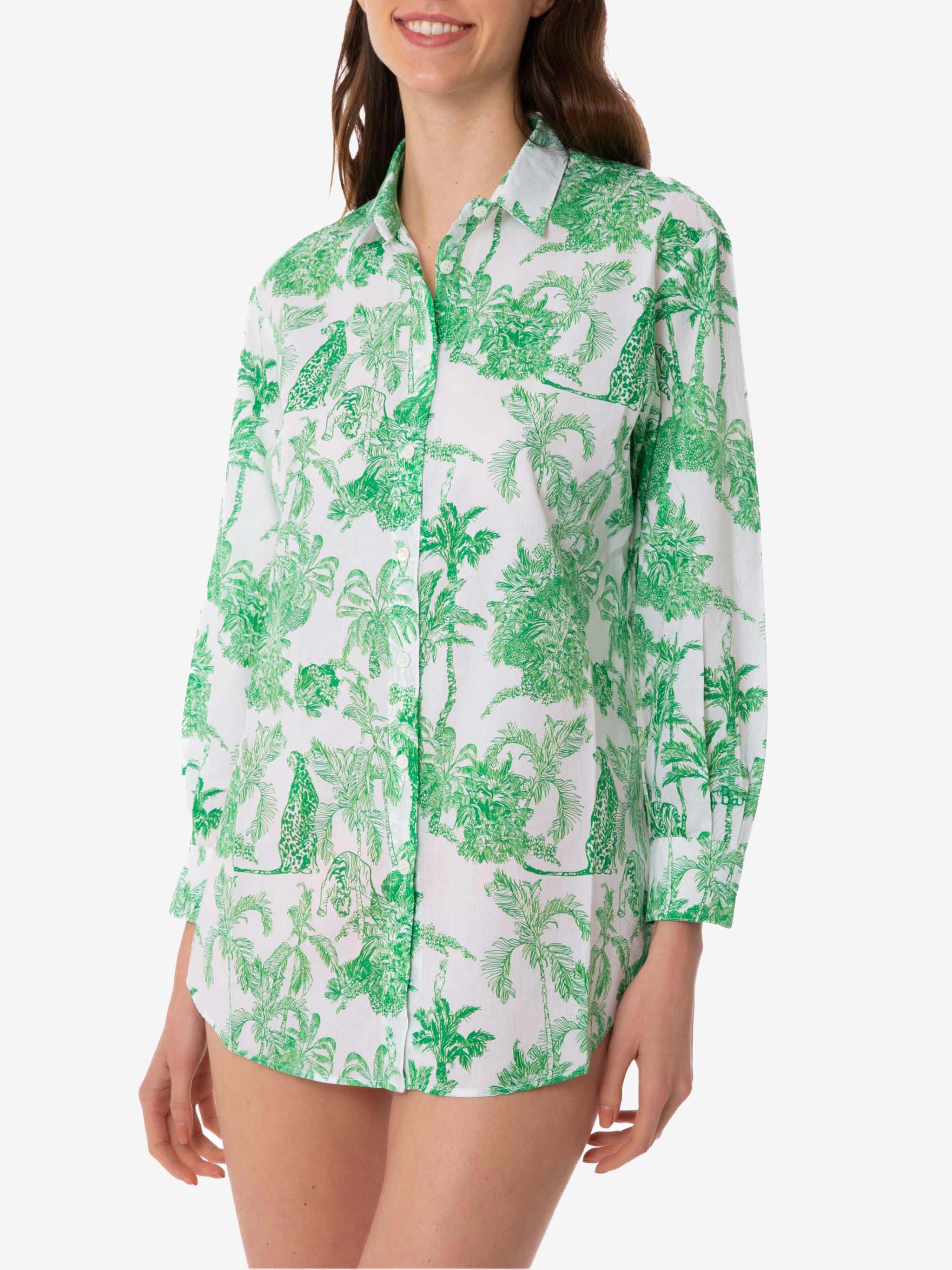 Brigitte Green Toile De Jouy Cotton Shirt __single__