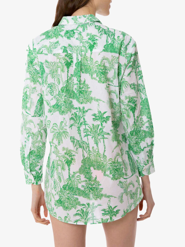 Brigitte Green Toile De Jouy Cotton Shirt