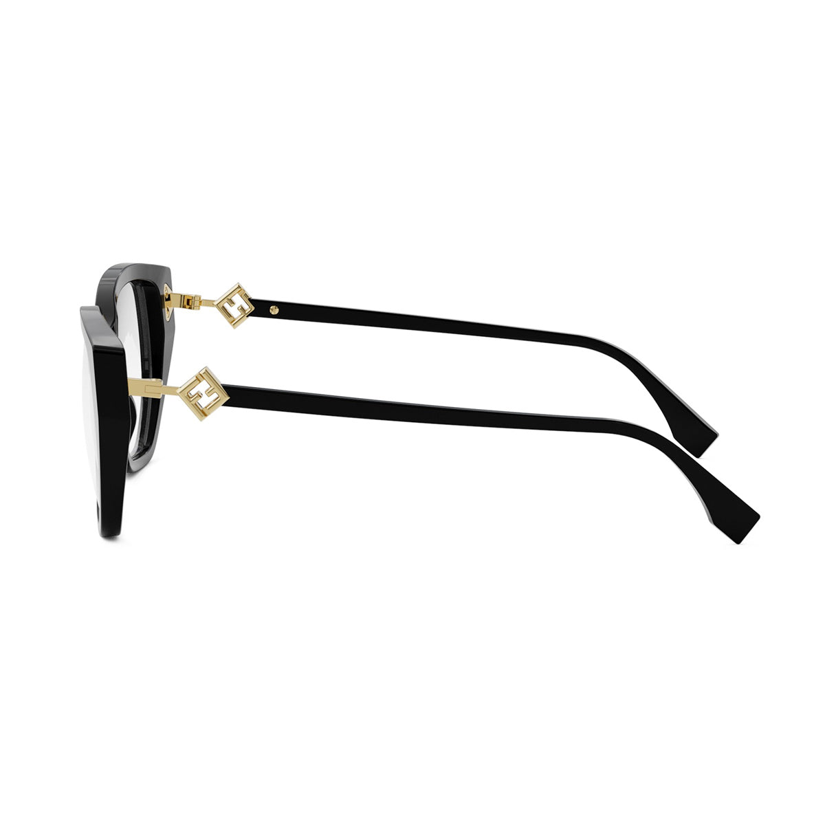 Fendi FE50100I FF DIAMONDS 001 Nero Acetate Occhiali Da Vista