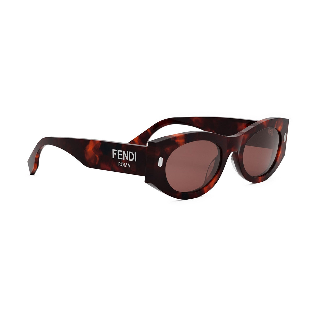 Fendi FE40125I Roma 54S Havana Rosso Acetate Occhiali Da Sole