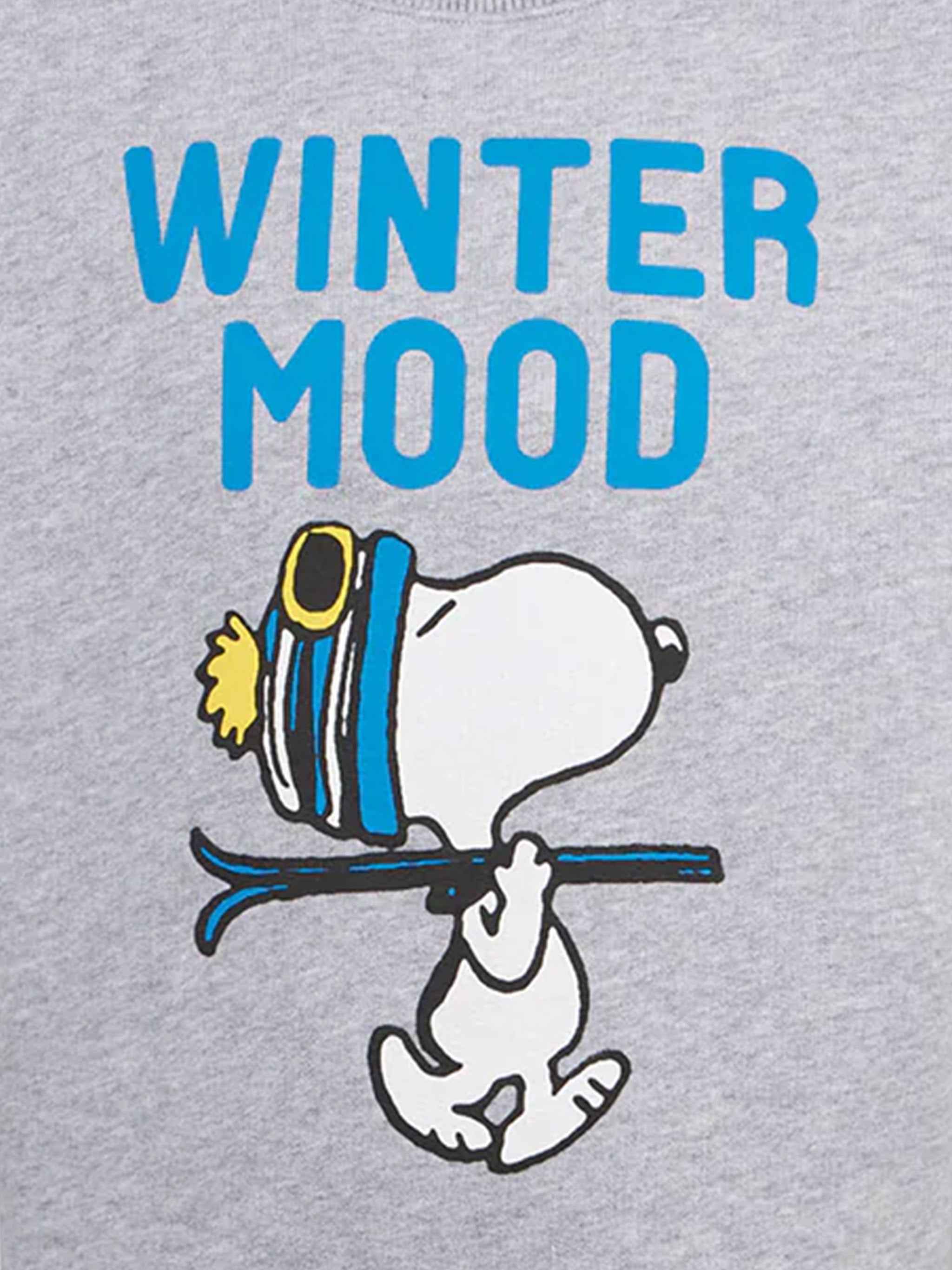 Boy Crewneck Grey Sweatshirt With Snoopy Print | Peanuts™ Special Edition