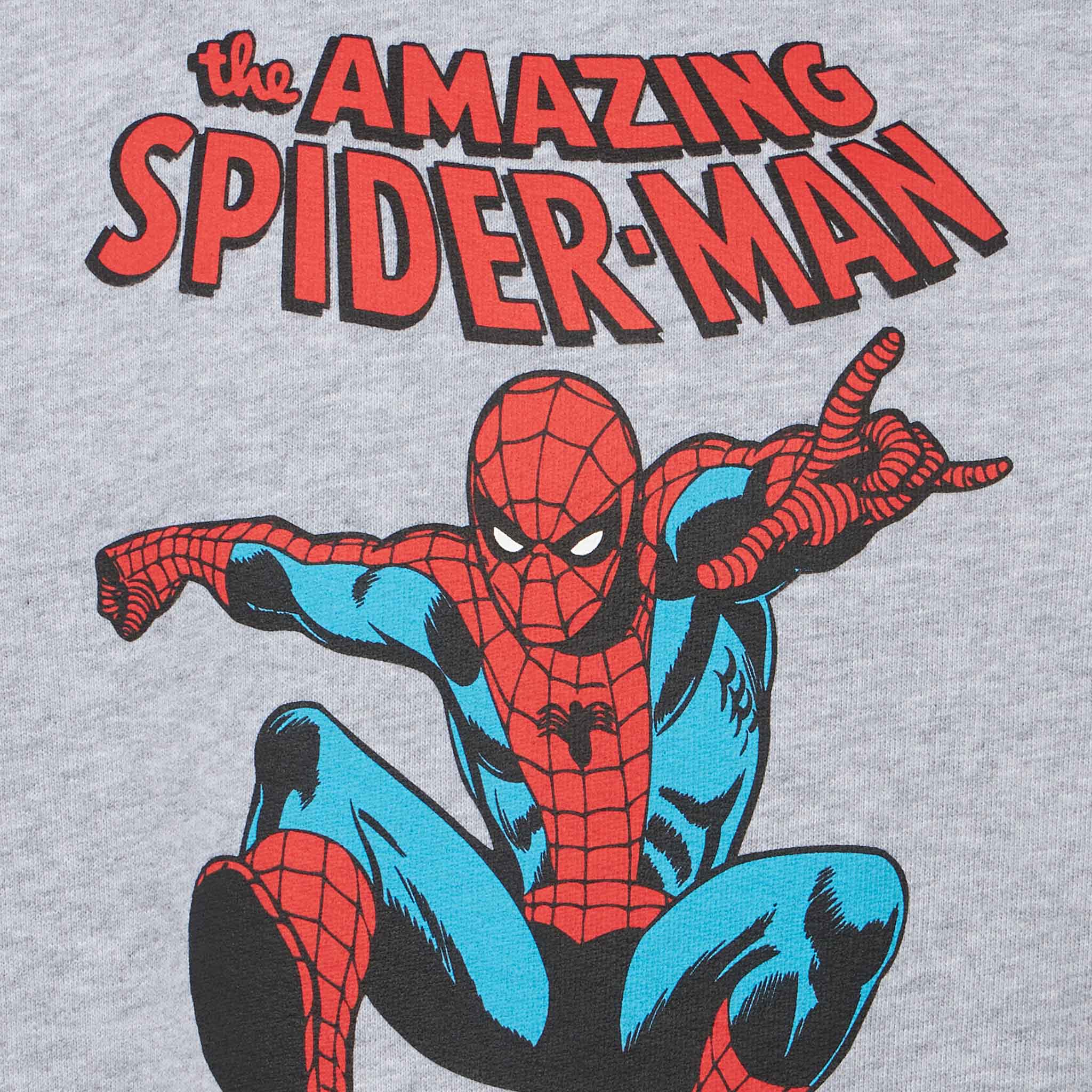 Boy Crewneck Grey Sweatshirt With Spiderman Print | Marvel Special Edition White