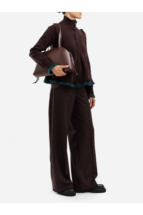 Sacai Wool trousers in brown