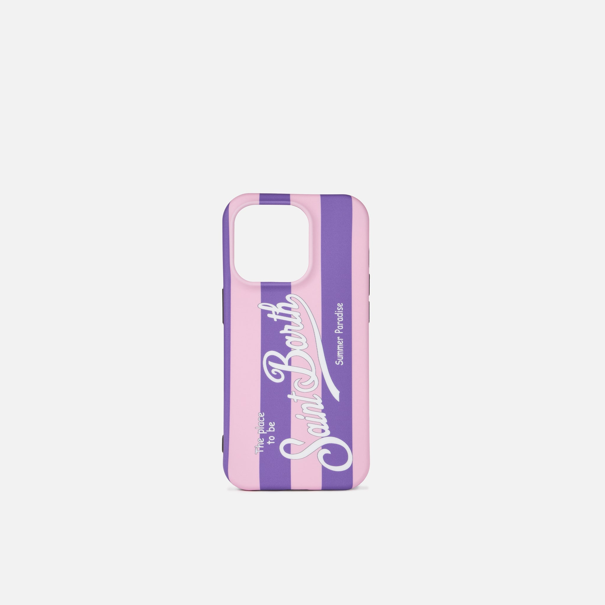 Cover For Iphone 14 Pro With Striped Print Pink
